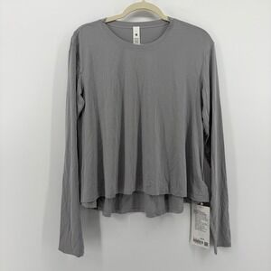 Lululemon Modal Relaxed Fit Lounge Long Sleeve Top Grey Size 6 New With Tags